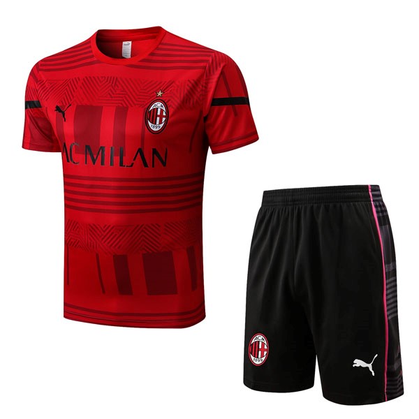 Trainingsshirt AC Milan Komplett-Set 2022-23 Rote